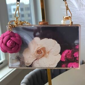 SOLD | Elegant Print Media Campaign Novelty Clutch